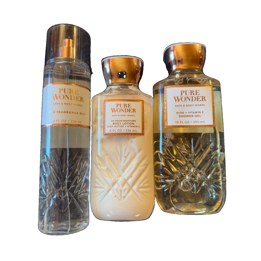Bath & Body Works Pure Wonder Aloe Vitamin E  Shower Gel/Fragrance /Lotion (3)